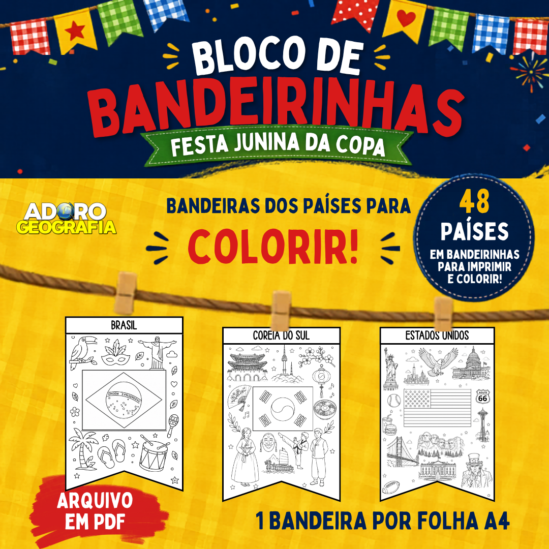 Bandeirinhas Festa Junina da Copa